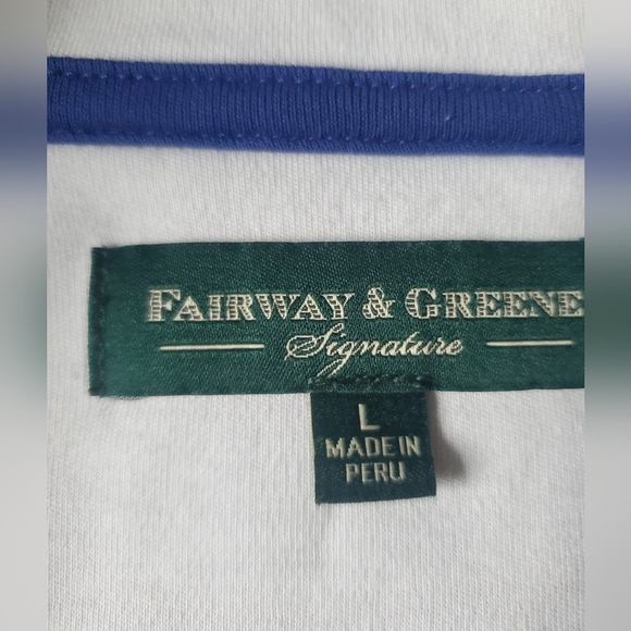 Fairway & Greene Signature Golf Royal Blue 1/4 Zip Men's Pullover, Size L - Picture 4 of 7